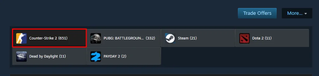 Select Counter-Strike 2