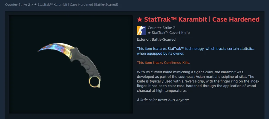 Open the CS2 Skin’s Page