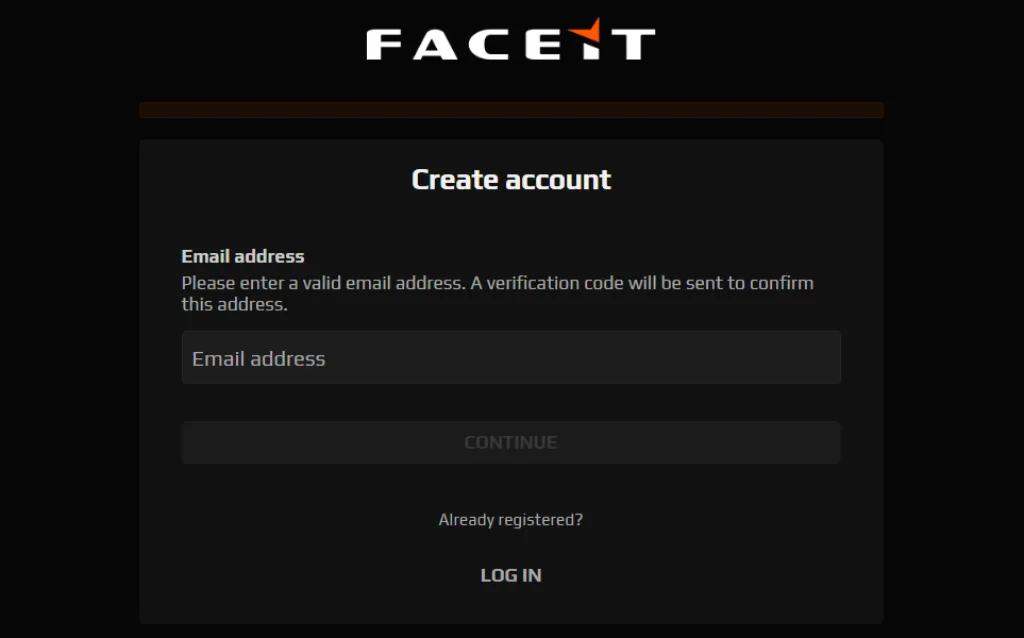 Create and Enter Your Password FACEIT