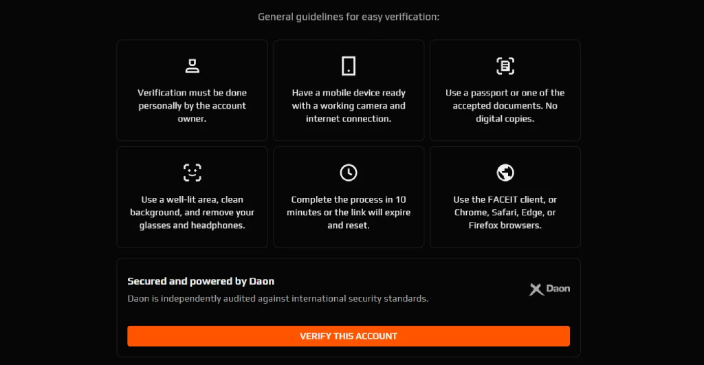 Pass Verification FACEIT (If Required)