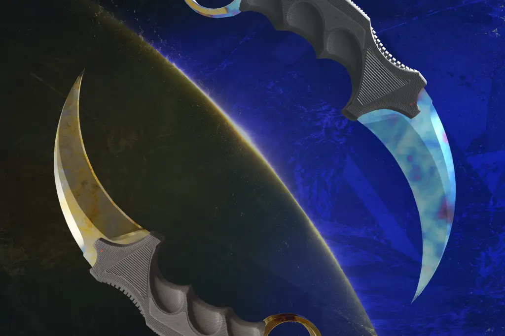 Karambit Gold Gem vs Karambit Blue Gem