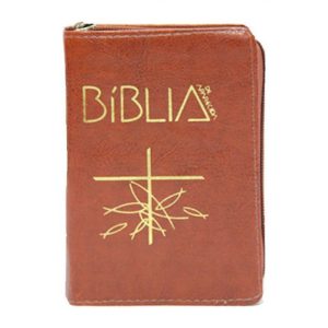 BIBLIA DE APARECIDA MÉDIA - ZÍPER MARROM - EDITORA SANTUARIO BIBLIA