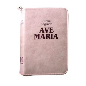 BÍBLIA ZÍPER STRIKE - MÉDIA - ROSA - EDITORA AVE MARIA