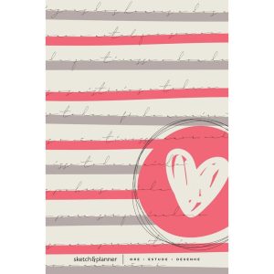 SKETCH & PLANNER - CORAÇÃO LISTRADO: ORE, ESTUDE,  - MAQUINARIA EDITORIAL