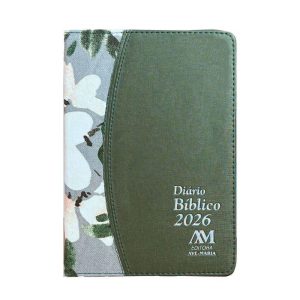 DIÁRIO BÍBLICO 2026: - LUXO - VERDE FLORAL