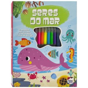 MEU ADORÁVEL SUPERLIVRO DE COLORIR: SERES DO MAR - HAPPY BOOKS