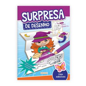 SURPRESA DE DESENHO - BRUXA - COM ADESIVOS! - GIRASSOL