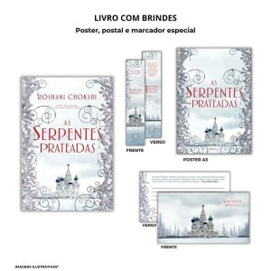 AS SERPENTES PRATEADAS + MARCADOR + POSTAL + PÔSTE - ASTRAL CULTURAL