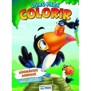 LIVRO PARA COLORIR ANIMAIS DA FLORESTA - ADORÁVEIS - BICHO ESPERTO DISTRIBUIDORA DE