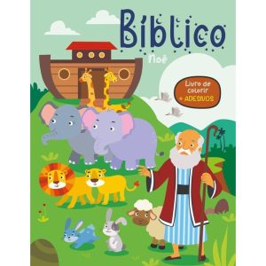Livro de colorir com adesivos - Noé - PE DA LETRA EDITORA