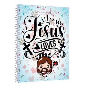 CADERNO DE FÉ - JESUS LOVES ME: UNIVERSITÁRIO CAPA - HAGNOS
