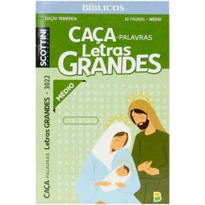 SCOTTINI TEMÁTICO CAÇA-PALAVRAS LETRAS GRANDES BÍBLICO MÉDIO (32P) N.3022 - BRASILEITURA