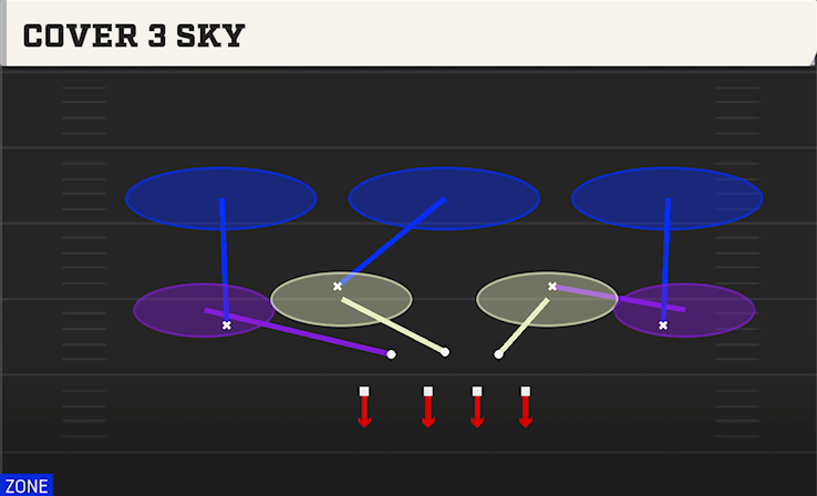 COVER 3 SKY play diagram