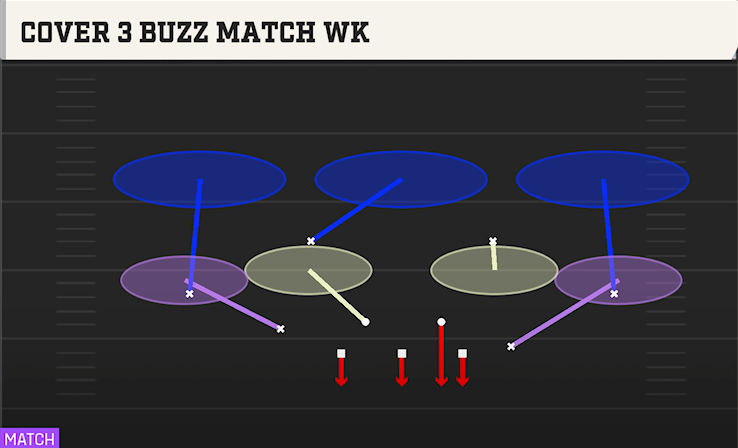 COVER 3 BUZZ MATCH WK play diagram