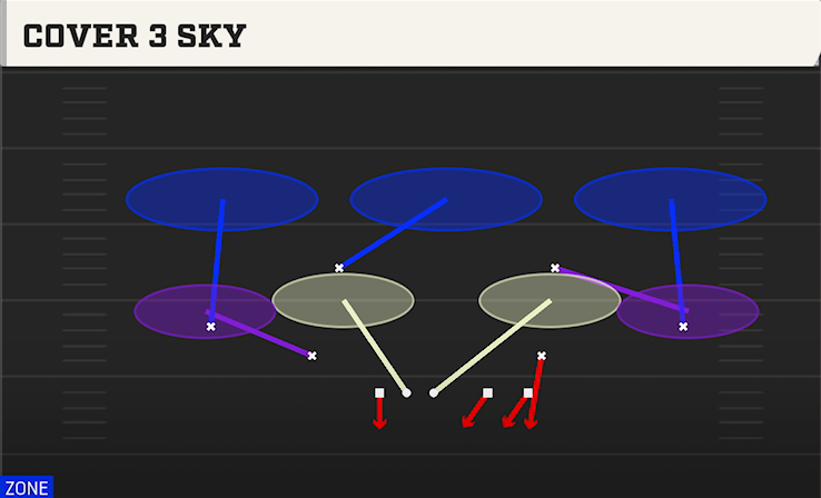 COVER 3 SKY play diagram
