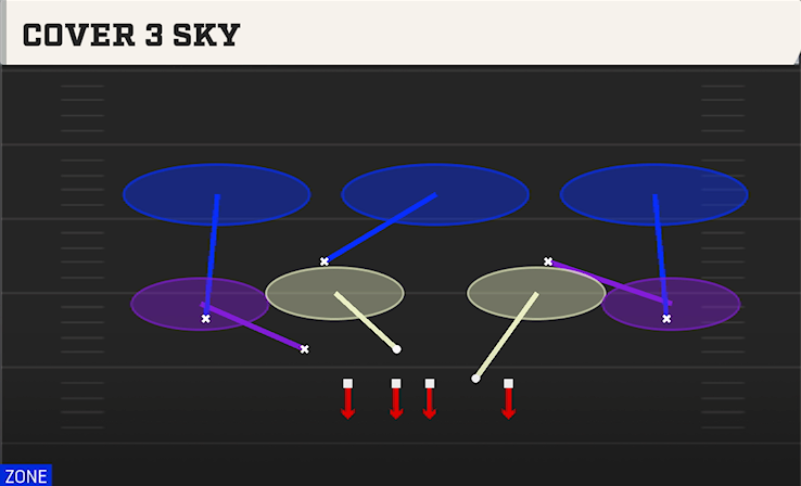 COVER 3 SKY play diagram