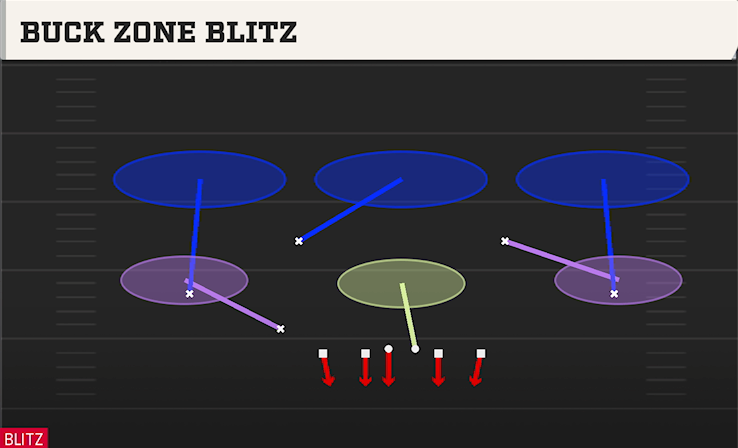 BUCK ZONE BLITZ play diagram