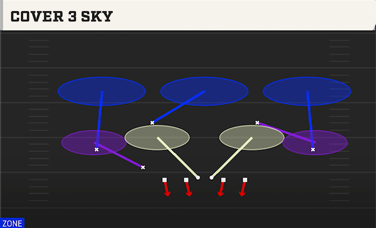 COVER 3 SKY play diagram