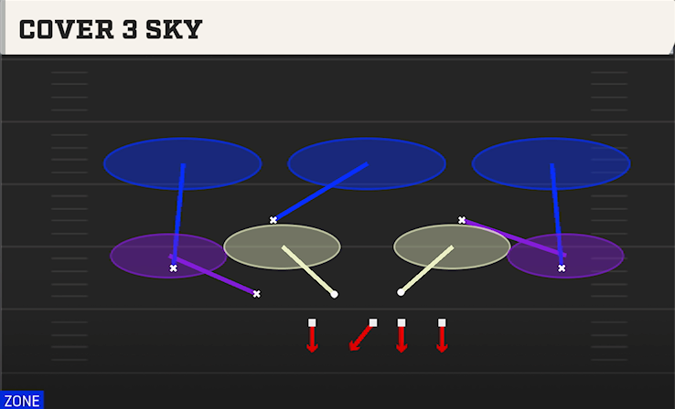 COVER 3 SKY play diagram