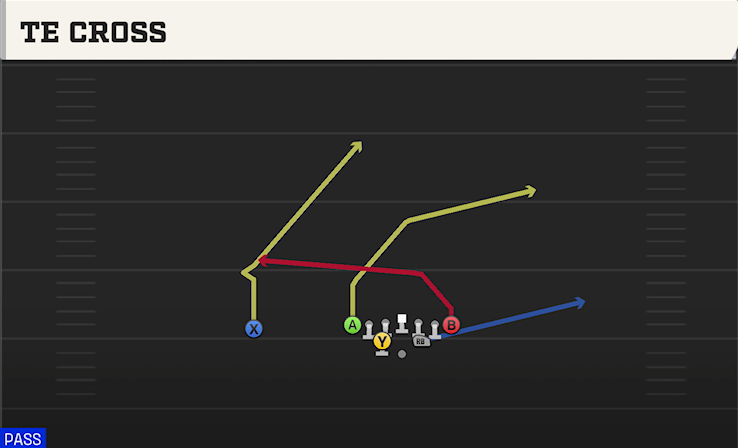 TE CROSS play diagram