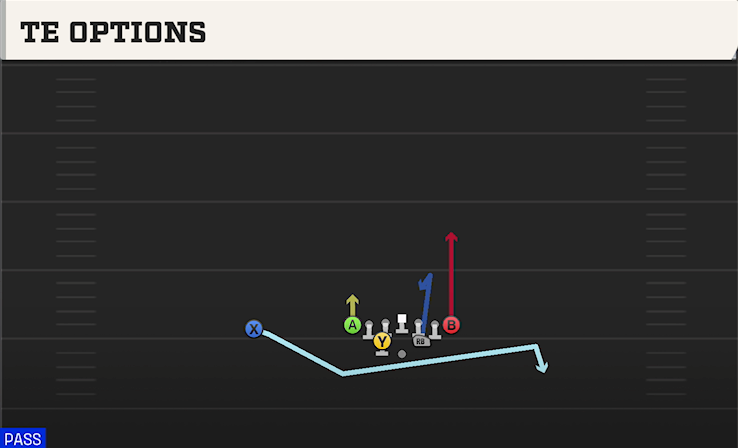 TE OPTIONS play diagram