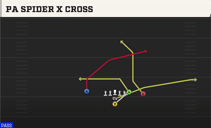 PA SPIDER X CROSS play diagram