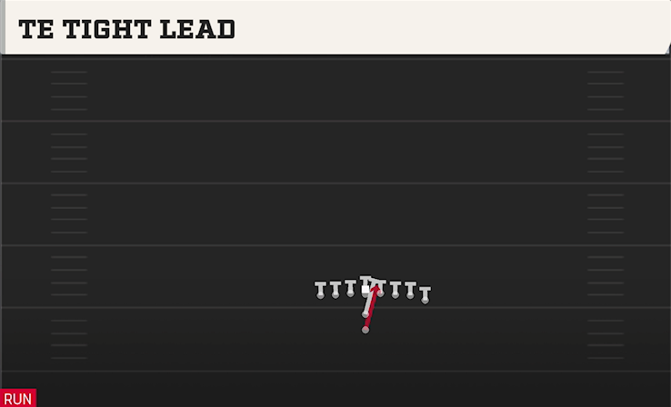TE TIGHT LEAD play diagram