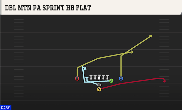 DBL MTN PA SPRINT HB FLAT play diagram