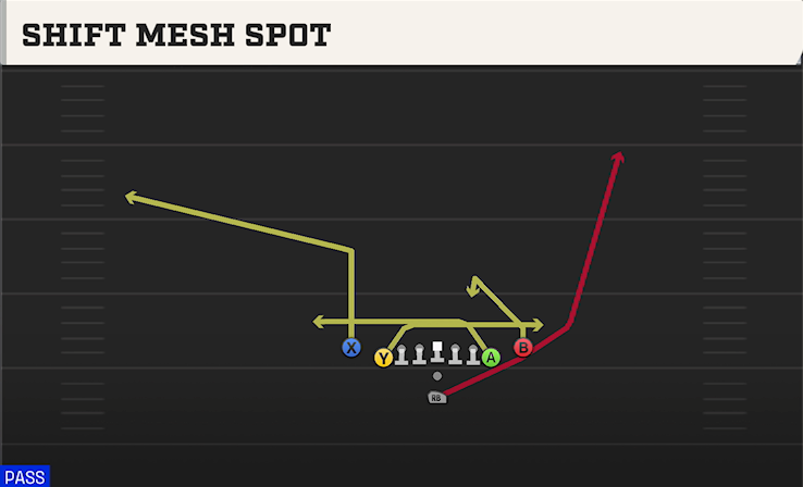SHIFT MESH SPOT play diagram
