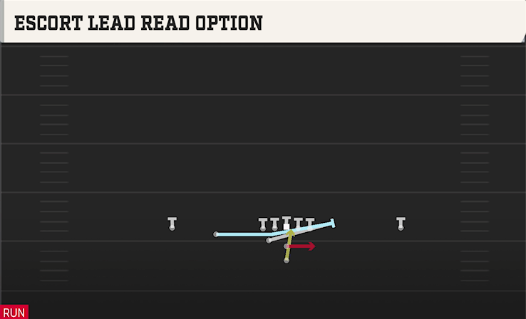 ESCORT LEAD READ OPTION play diagram