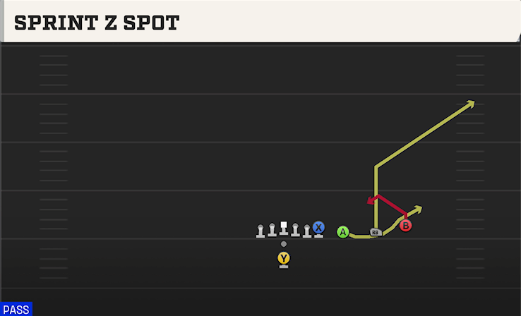 SPRINT Z SPOT play diagram