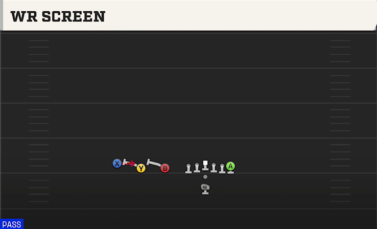 WR SCREEN play diagram