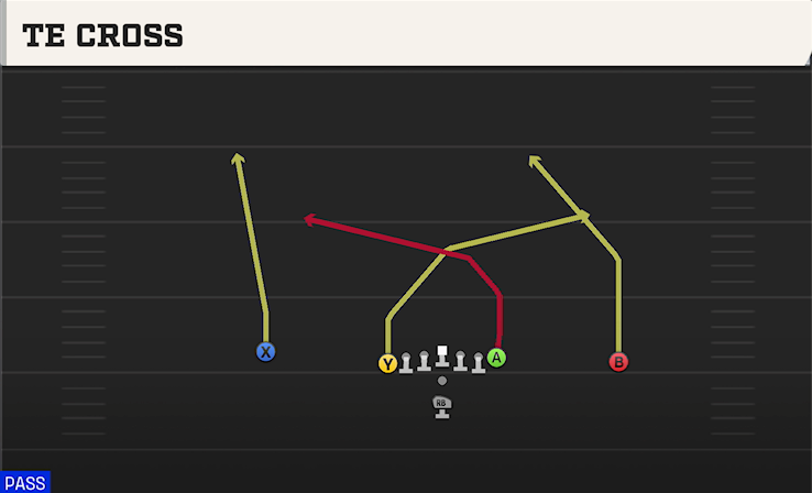TE CROSS play diagram
