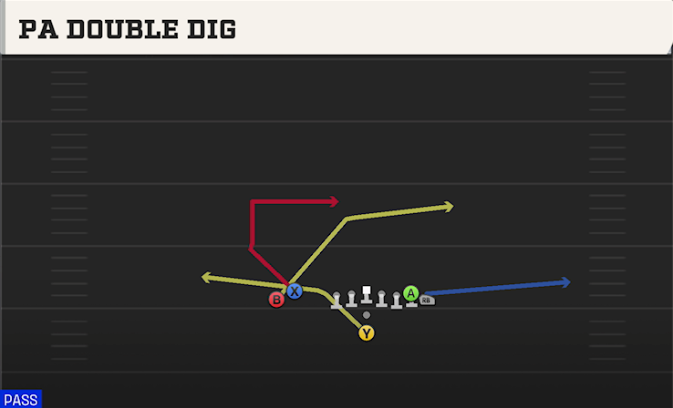 PA DOUBLE DIG play diagram