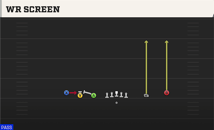 WR SCREEN play diagram