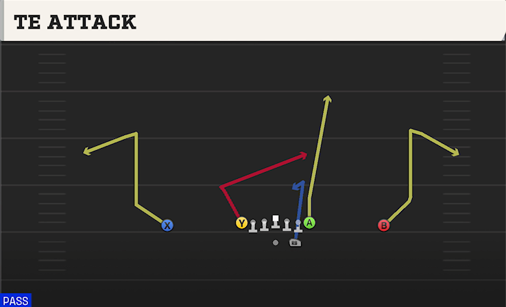 TE ATTACK play diagram