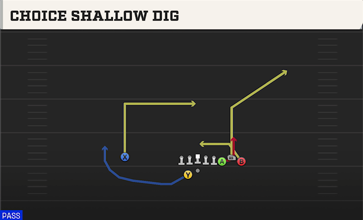 CHOICE SHALLOW DIG play diagram