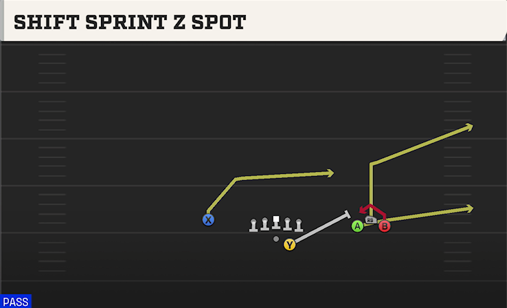 SHIFT SPRINT Z SPOT play diagram