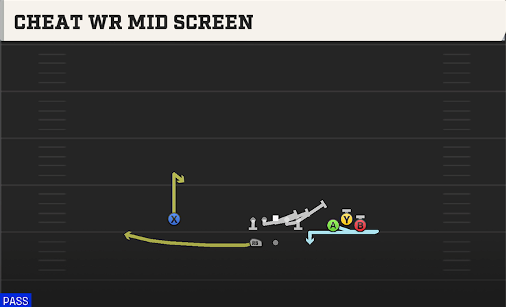 CHEAT WR MID SCREEN play diagram