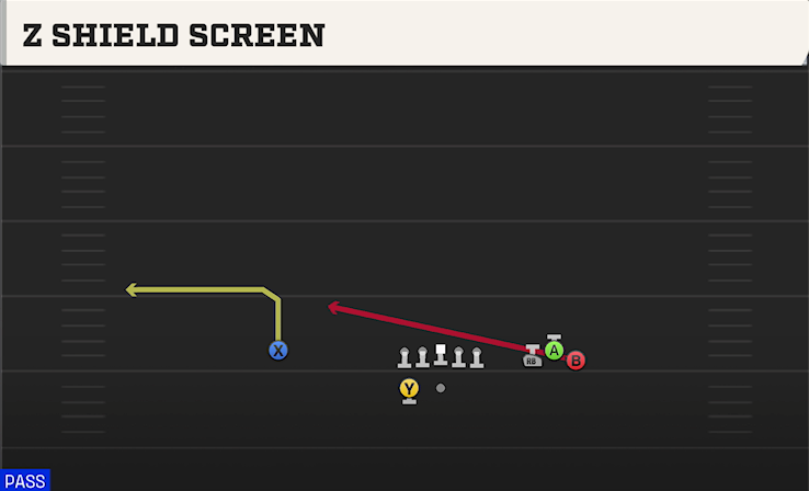 Z SHIELD SCREEN play diagram