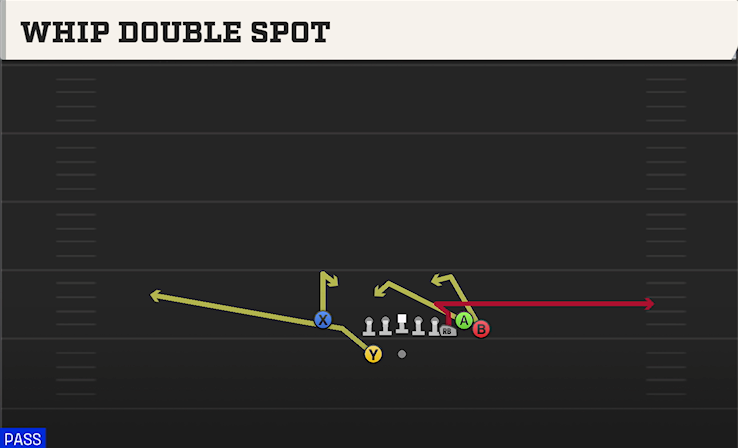 WHIP DOUBLE SPOT play diagram