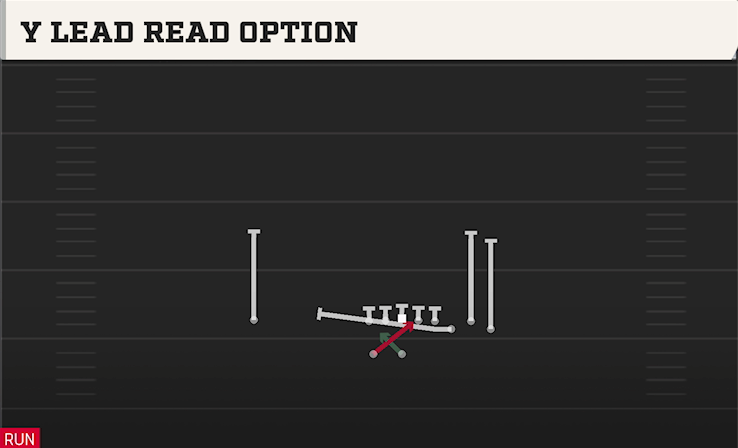 Y LEAD READ OPTION play diagram