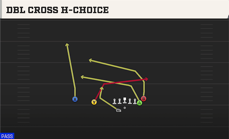 DBL CROSS H-CHOICE play diagram