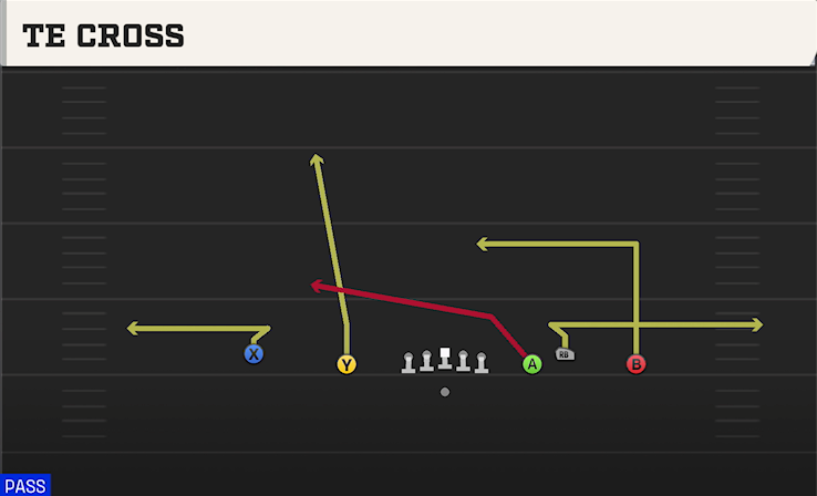 TE CROSS play diagram