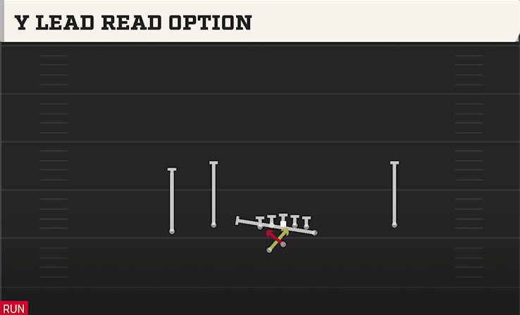 Y LEAD READ OPTION play diagram