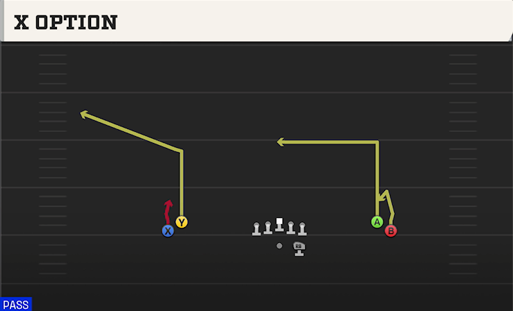 X OPTION play diagram