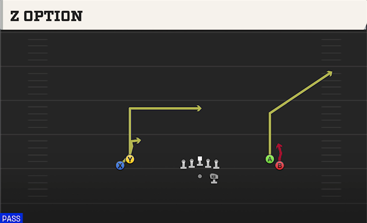 Z OPTION play diagram