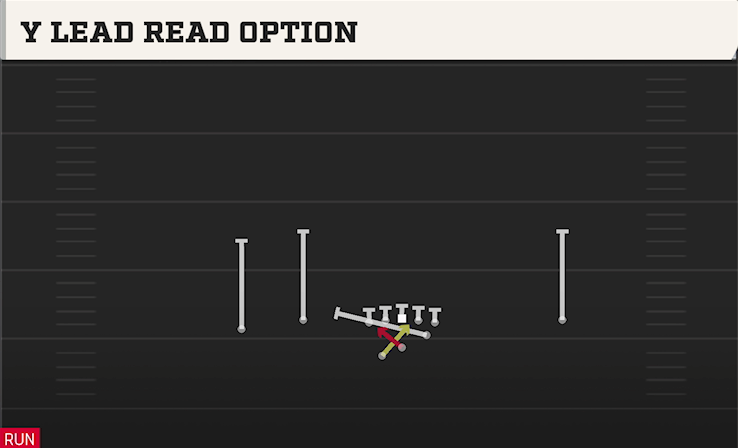 Y LEAD READ OPTION play diagram