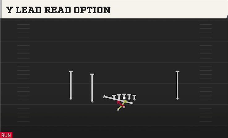 Y LEAD READ OPTION play diagram