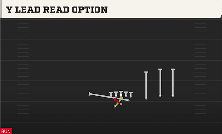 Y LEAD READ OPTION play diagram